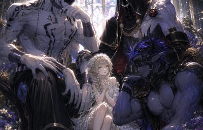 Three Aliens and One Human