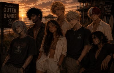 Gold hearts: MHA Outer Banks AU