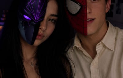 Two masks, two best friends.