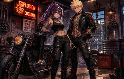 Revving Hearts: My Hero Academia Gang AU